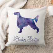 ゴードンセッターの水色 クッション (ブランケット)