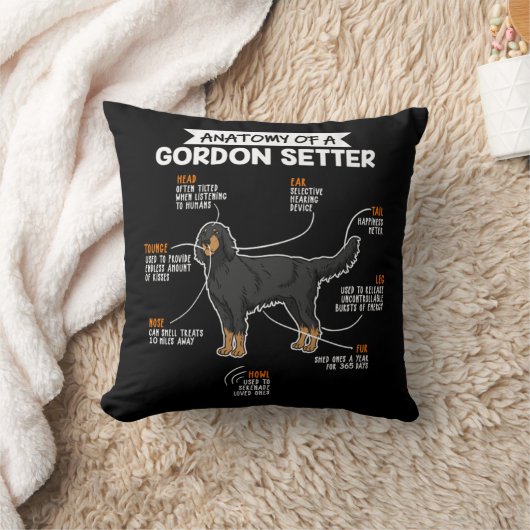 ゴードンセッターの解剖学的おもしろい犬持ち主の贈り物 クッション (ブランケット)