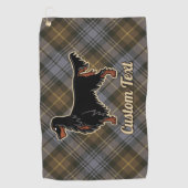 ゴードンセッターオーバーウェザードゴードンタータンチェック ゴルフタオル (正面)