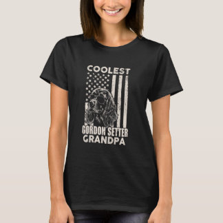 ゴードンセッターグランドパヴィンテージアメリカ国旗おもしろい Tシャツ