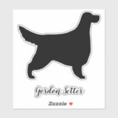 ゴードンセッターシルエットドッグブリードビニールステッカー シール (シート)