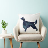 ゴードンセッタードッグブラックウォーターカラーシルエット クッション (椅子)