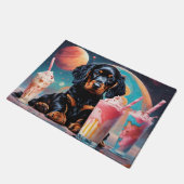 ゴードンセッターパピーNミルクシェイク ドアマット (アングル)