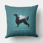 ゴードンセッターペット記念ドッグエンジェル クッション (裏面)