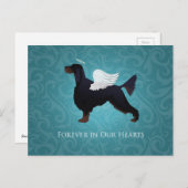 ゴードンセッターペット記念ドッグエンジェル ポストカード (正面/裏面)