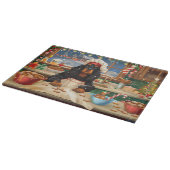 ゴードンセッターホリデーベーキング:フェスティバルクリスマス カッティングボード (角)