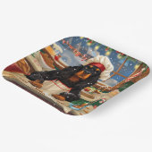 ゴードンセッターホリデーベーキング:フェスティバルクリスマス ペーパープレート (傾斜あり)