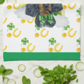 ゴードンセッターホリデーホームデコールSt patricks day キッチンタオル (折り畳み)