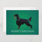 ゴードンセッターメリークリスマスデザイン シーズンポストカード (正面/裏面)