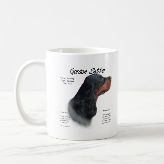 ゴードンセッター履歴デザイン コーヒーマグカップ (左)