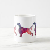 ゴードンセッター幾何学模様シルエットピンク コーヒーマグカップ (中央)