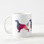 ゴードンセッター幾何学模様シルエットピンク コーヒーマグカップ (左)