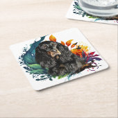 ゴードンセッター スクエアペーパーコースター (アングル)