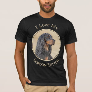 ゴードンセッ絵画ターさん-かわいいオリジナルの犬アート Tシャツ