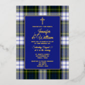 ゴードンドレスタータンチェック結婚プレイド 箔招待状 (正面)