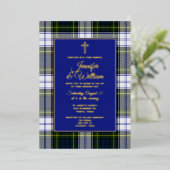 ゴードンドレスタータンチェック結婚プレイド 箔招待状 (立ち正面)