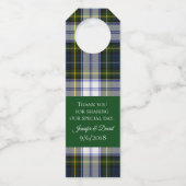 ゴードンドレスプレイドワインボトルメッセージカード ボトルネックタグ (正面)