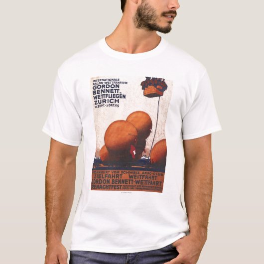 ゴードンベネットの熱気球の競争ポスター Tシャツ (正面)