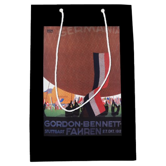 ゴードンベネットの熱気球の競争 ミディアムペーパーバッグ (正面)