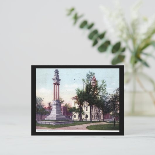 ゴードンモニュメントサバンナグルジア1909ヴィンテージ ポストカード (スタンド正面)