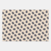 ゴードン絵を描セッターの黒可愛いオリジナルドッグアート ラッピングペーパーシート (正面2)