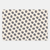 ゴードン絵を描セッターの黒可愛いオリジナルドッグアート ラッピングペーパーシート (正面)