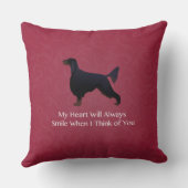 ゴードン考えるセッターのペット記念碑 クッション (裏面)