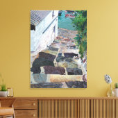 ゴードン・アシュトンの絵画言う「ステップダウン」 キャンバスプリント (インサイチュ (リビング))