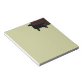 ゴードン・セッターがクラン・ゴードンタータンチェックにシルエット ノートパッド (アングル)