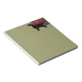 ゴードン・セッターがクラン・ゴードンタータンチェックにシルエット ノートパッド (アングル)