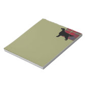 ゴードン・セッターがクラン・ゴードンタータンチェックにシルエット ノートパッド (回転)