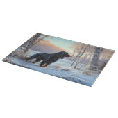 ゴードン・セッターが雪のクリスマスを許可 カッティングボード (角)