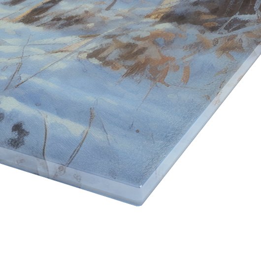 ゴードン・セッターが雪のクリスマスを許可 カッティングボード (角)