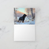 ゴードン・セッターが雪のクリスマスを許可 カード (内部)