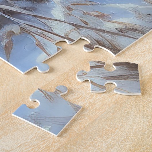 ゴードン・セッターが雪のクリスマスを許可 ジグソーパズル (側面)