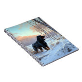 ゴードン・セッターが雪のクリスマスを許可 ノートブック (右側)