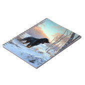 ゴードン・セッターが雪のクリスマスを許可 ノートブック (左側)