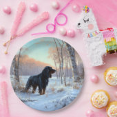 ゴードン・セッターが雪のクリスマスを許可 ペーパープレート (パーティー)