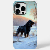 ゴードン・セッターが雪のクリスマスを許可 Case-Mate iPhoneケース (裏面)