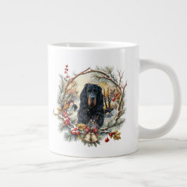 ゴードン・セッターのクリスマスの喜び - 季節の犬アート ジャンボコーヒーマグカップ