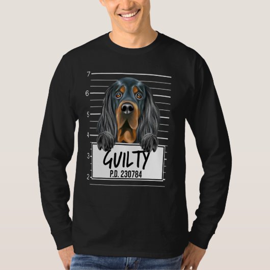 ゴードン・セッターのマグショット 有罪の犬 Tシャツ (正面)