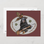 ゴードン・セッターは狩りに命を落とす ポストカード (正面/裏面)