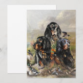 ゴードン・セッターズ、鳥への情熱、アート 招待状 (正面/裏面)