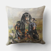 ゴードン・セッター，鳥への情熱，芸術 クッション (裏面)