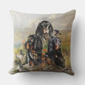 ゴードン・セッター，鳥への情熱，芸術 クッション (正面)