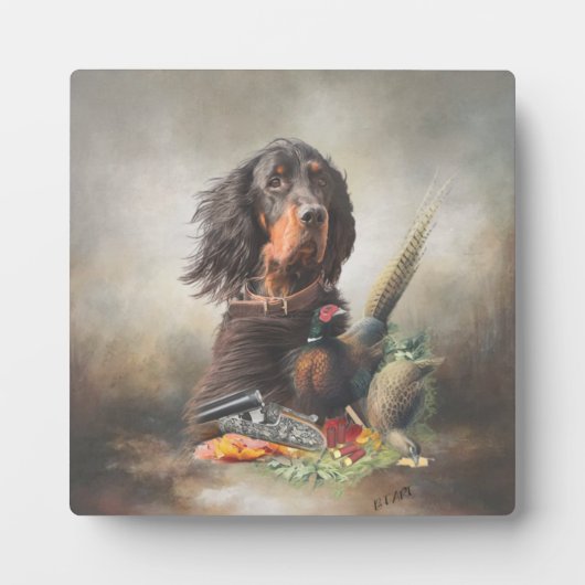 ゴードン・セッター，鳥への情熱，芸術 フォトプラーク (正面)