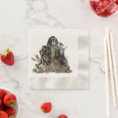 ゴードン・セッター，鳥への情熱，芸術 縁ありカクテルナプキン (インサイチュ)