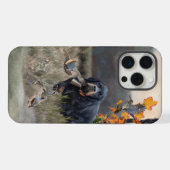 ゴードン・セッター，鳥への情熱，芸術 iPhoneケース (裏面横)