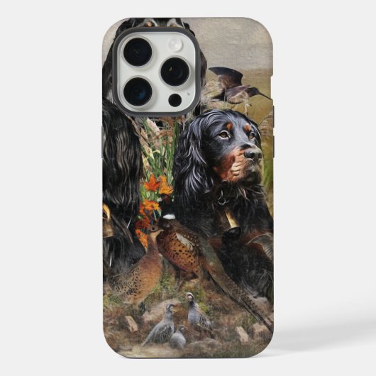 ゴードン・セッター，鳥への情熱，芸術 iPhoneケース (裏面)