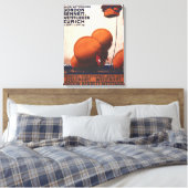 ゴードン・ベネット・ホットエアバルーンレースポスター キャンバスプリント (インサイチュ (寝室))